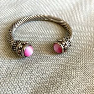 Costume silver tone cuff bracelet